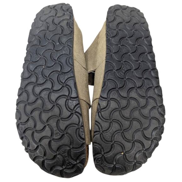 Birki’s Birkenstock Michele Sandals Beige Suede Size EU 38 US Women’s 7 Cork - Picture 3 of 3